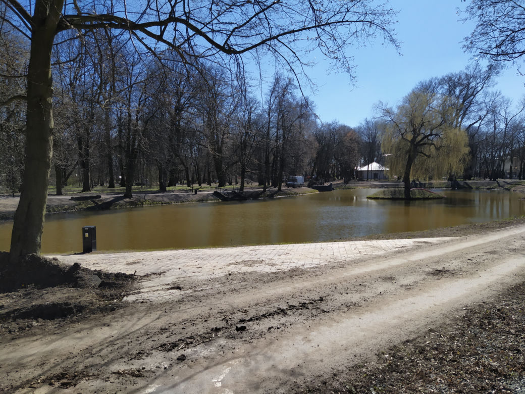 Park Aleksandria w Siedlcach w czasie remontu i prac rewitalizacyjnych - 29.03.2023