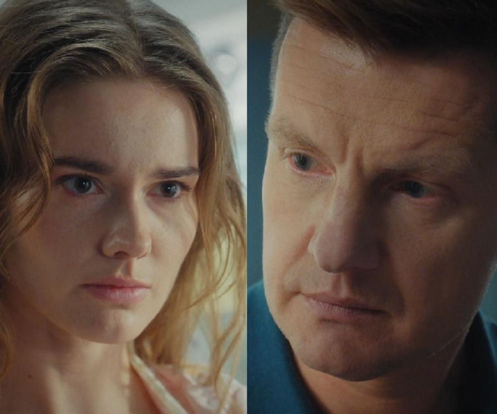 Portrety Franki (Dominika Kachlik) i Pawła (Rafał Mroczek) z serialu M jak miłość. Twarz Franki jest pełna smutku i zamyślenia, z delikatnym makijażem. Paweł ma na twarzy wyraz zmartwienia. Ostatnie chwile tej pary i kłamstwo Franki przed śmiercią na Super Seriale.