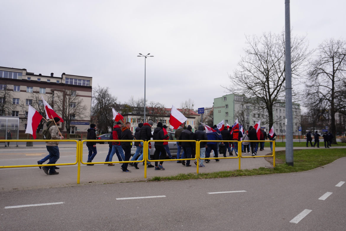 Protest rolników w Białymstoku. Przemarsz ulicami miasta 4 marca