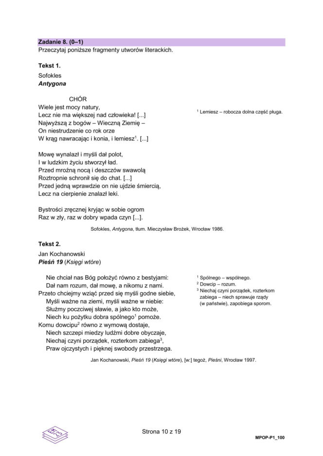 Matura poprawkowa 2026: polski - ARKUSZ CKE 24.08.2026