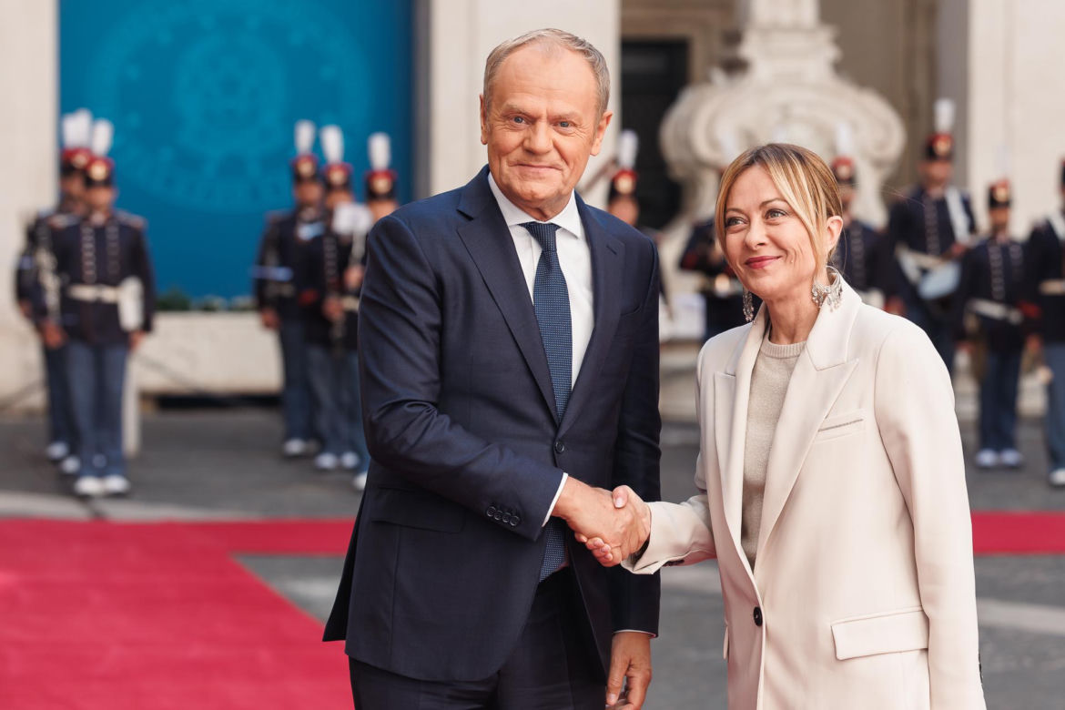 Donald Tusk spotkał się z Giorgią Meloni