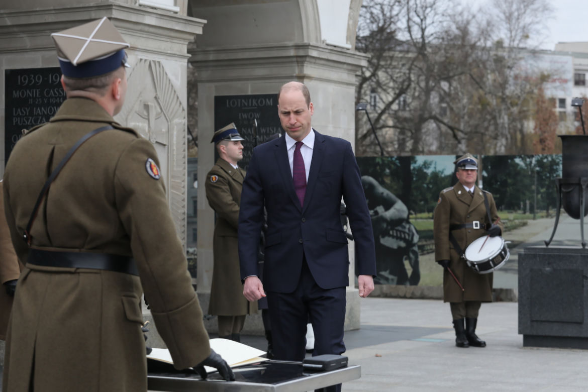Książę William w Warszawie - drugi dzień wizyty