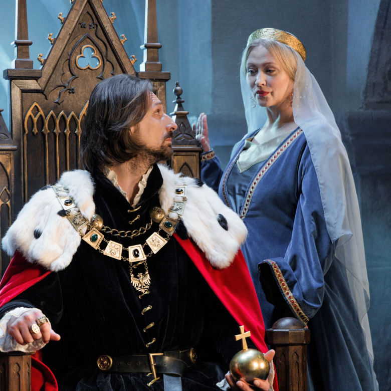 Korona Królów. Jagiellonowie. Król Władysław Jagiełło (Sebastian Skoczeń), Aleksandra Olgierdówna (Agnieszka Wagner)