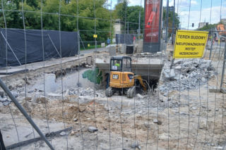 Likwidacja przejścia podziemnego na skrzyżowaniu ul. Młynarskiej i Wolskiej w Warszawie