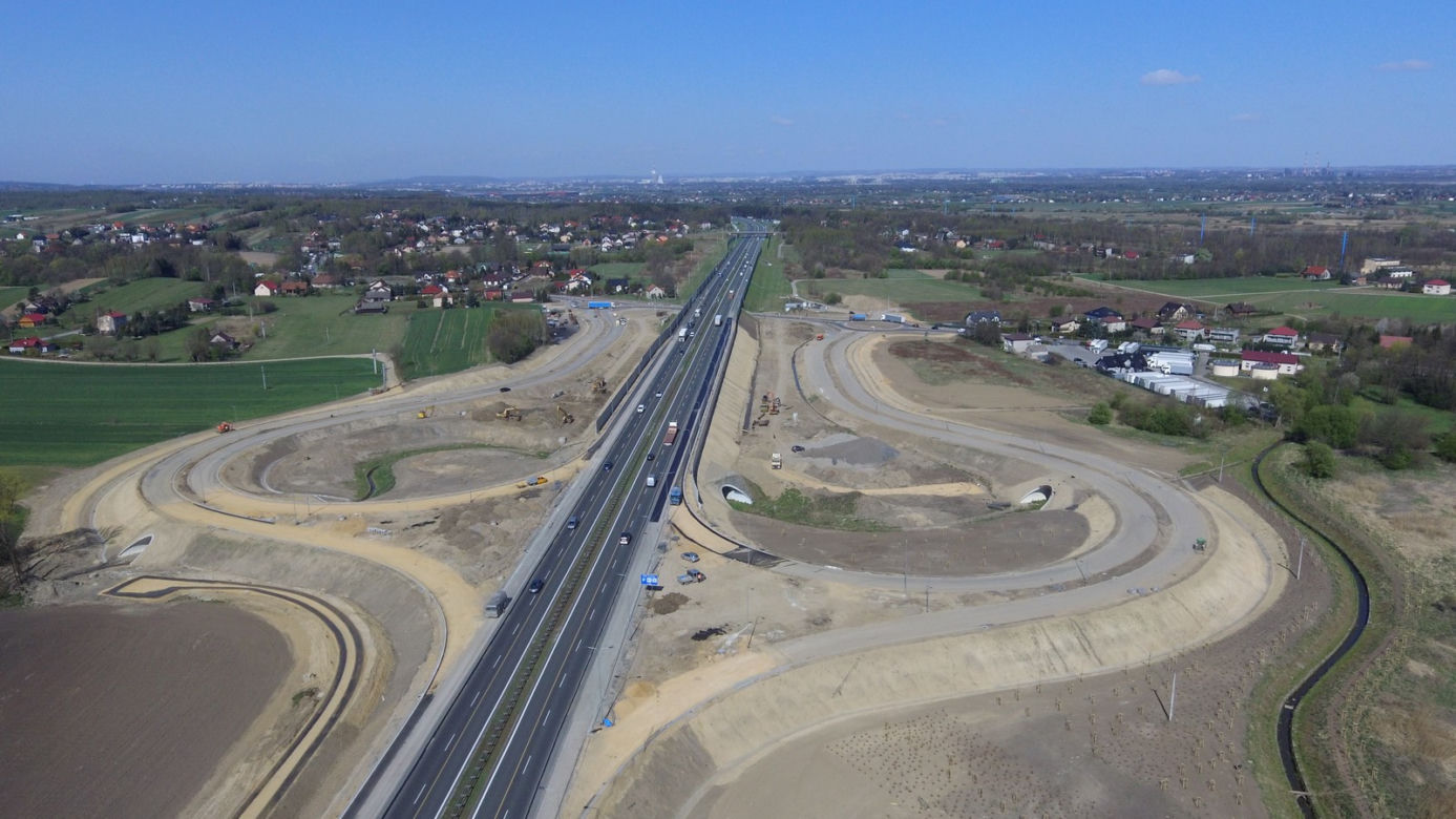Budowa węzła Niepołomice na autostradzie A4