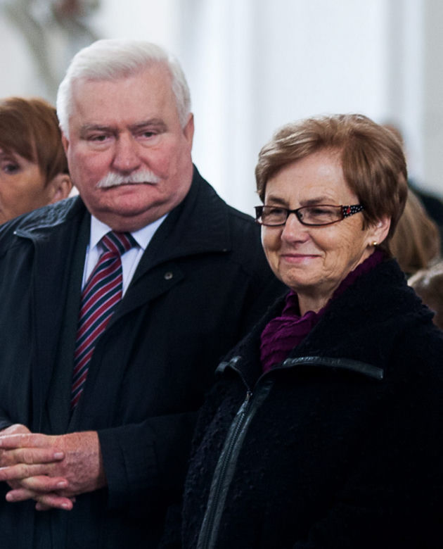 Lech Wałęsa z żoną Danutą