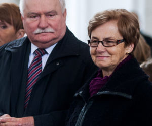 Lech Wałęsa z żoną Danutą
