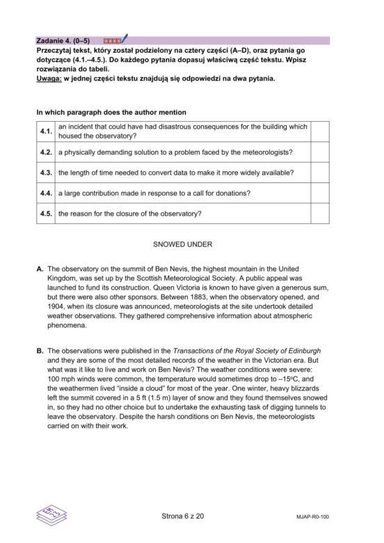 Matura 2025: angielski rozszerzony 8.05.2025. Arkusze CKE, poziom rozszerzony [Formuła 2023]