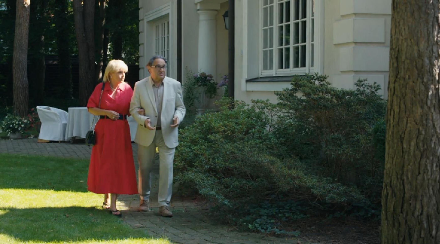 Barwy szczęścia, odcinek 3124. Małgorzata (Adrianna Biedrzyńska), Jerzy (Bronisław Wrocławski)