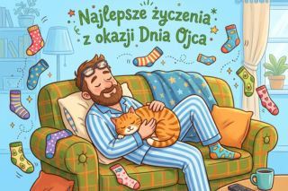 Zabawna kartka na Dzień Taty