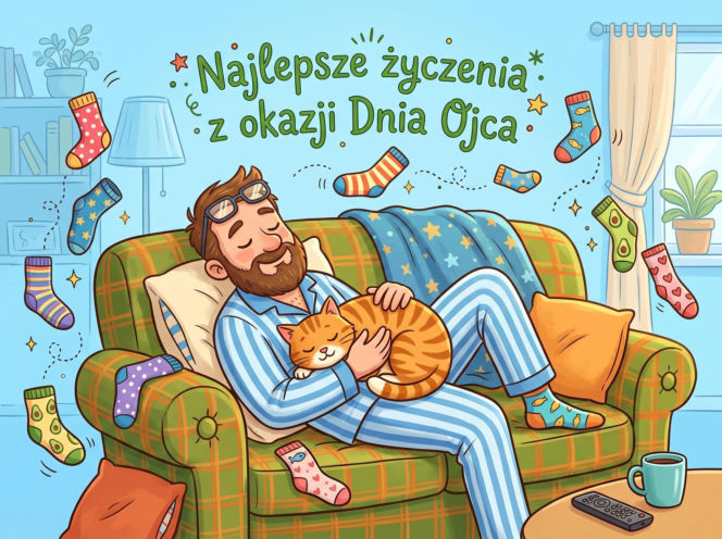 Zabawna kartka na Dzień Taty
