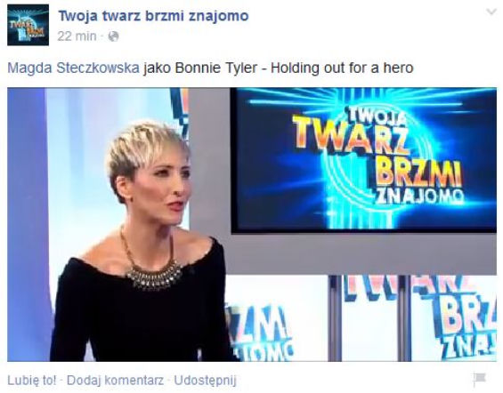 Twoja twarz brzmi znajomo 2, odcinek 7. Magda Steczkowska jako Bonnie Tyler: CAŁY WYSTĘP!!!