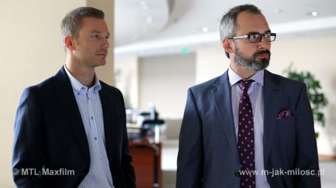 M jak miłość. Andrzej Budzyński (Krystian Wieczorek), Adam Werner (Jacek Kopczyński)