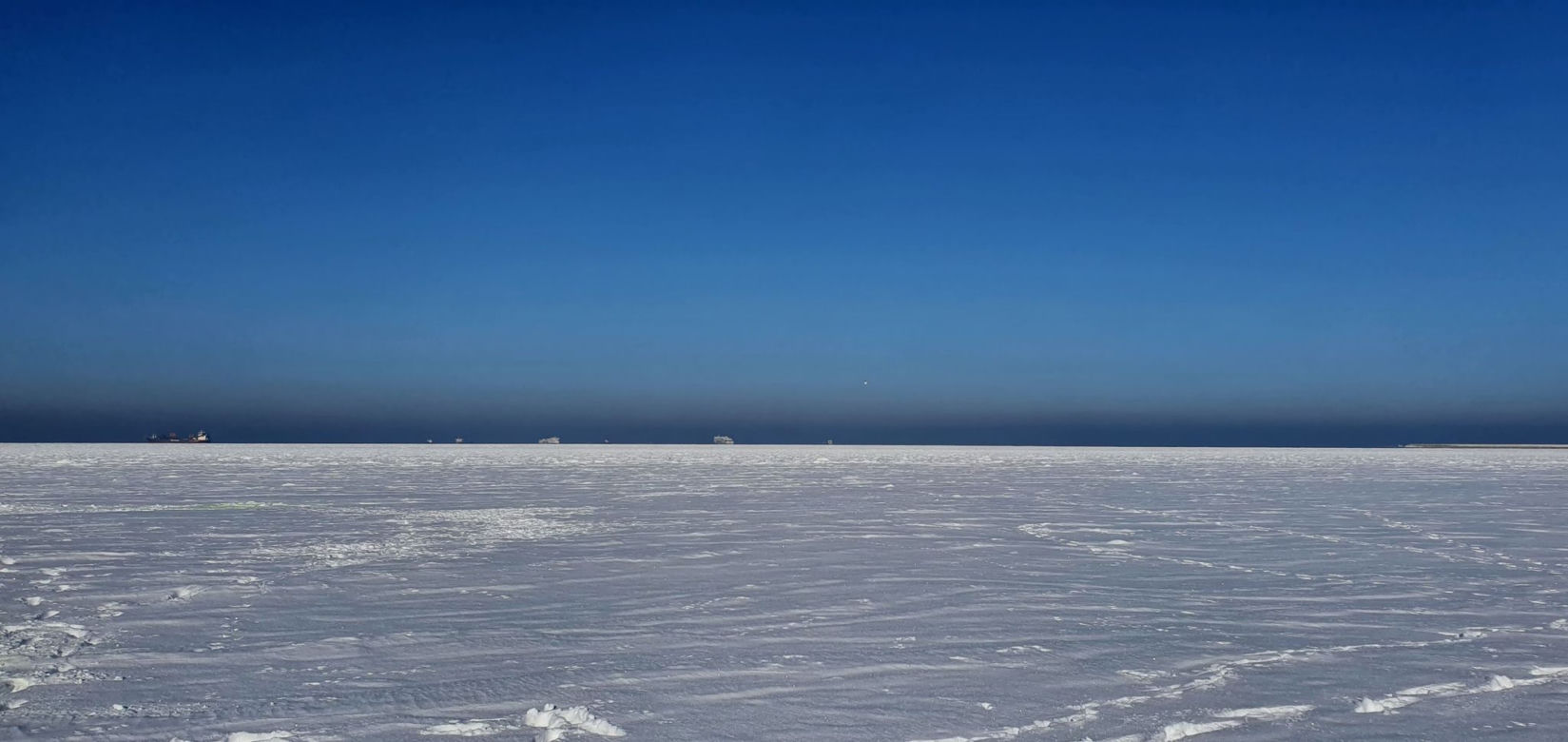 Plaża w Świnoujściu w zimowej odsłonie