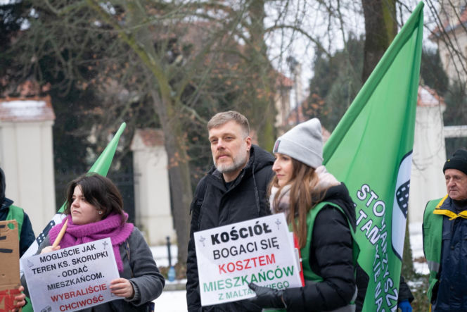 Protest mieszkańców Osiedla Maltańskiego