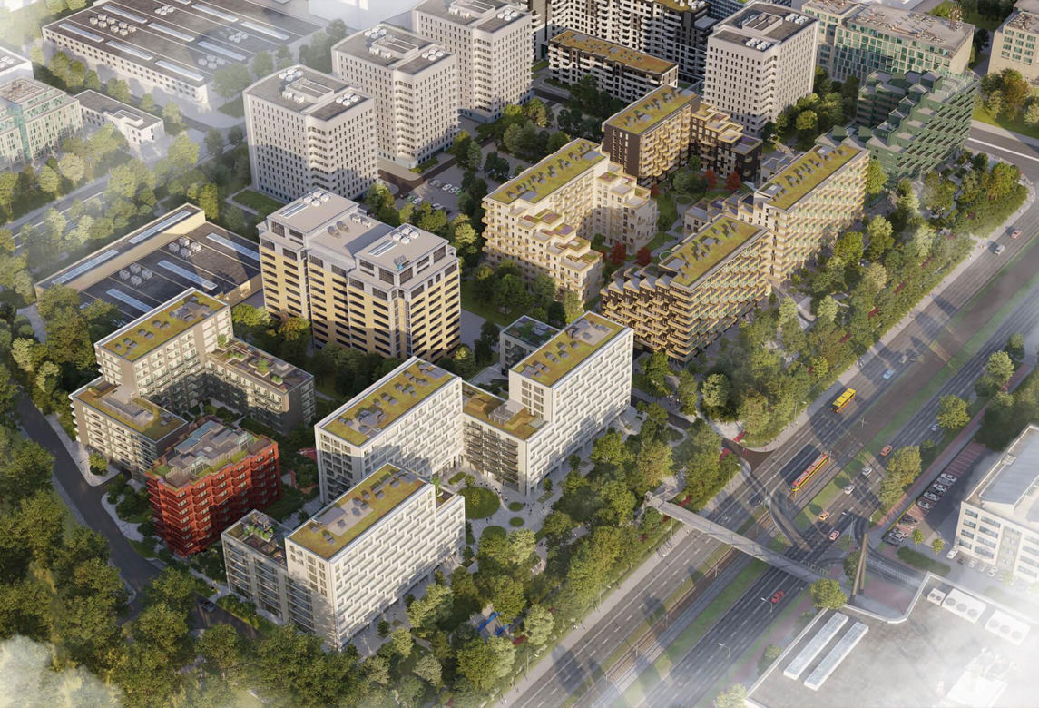 Modern Mokotów – widok na osiedle z góry