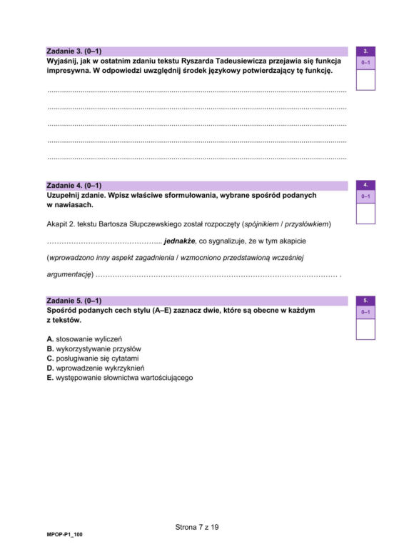 Matura poprawkowa 2026: polski - ARKUSZ CKE 24.08.2026