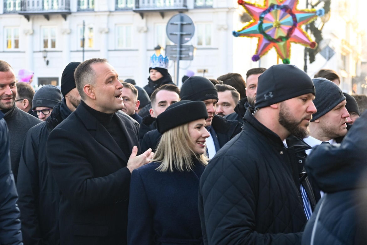 Karol i Marta Nawroccy na Orszaku Trzech Króli