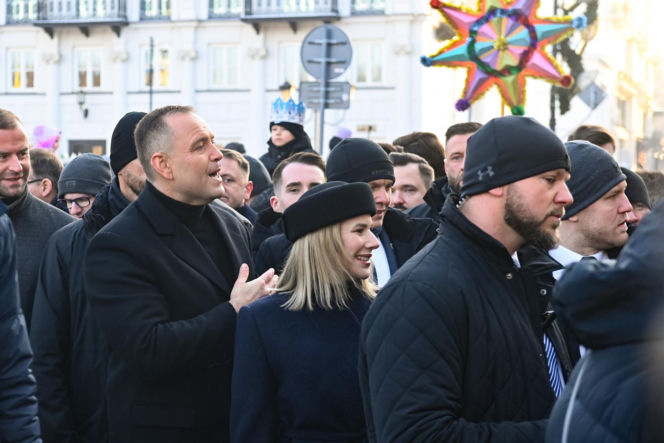 Karol i Marta Nawroccy na Orszaku Trzech Króli