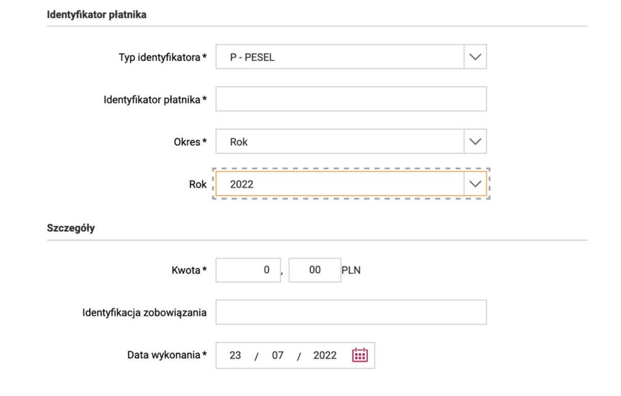 Przelew internetowy za mandat