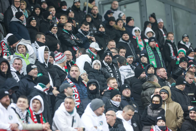 Piast Gliwice - Legia Warszawa, zdjęcia kibiców i zawodników z meczu 18. kolejki PKO BP Ekstraklasy