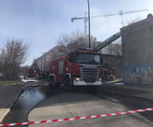 Pożar przy ul. Wrońskiej w Lublinie
