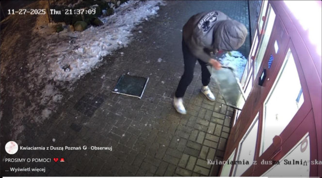 Roztrzaskał kwiatomat i uciekł z bukietem! „To boli bardziej niż strata pieniędzy”