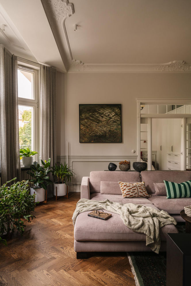 Secesyjny apartament w Poznaniu - projekt Maria Jachalska