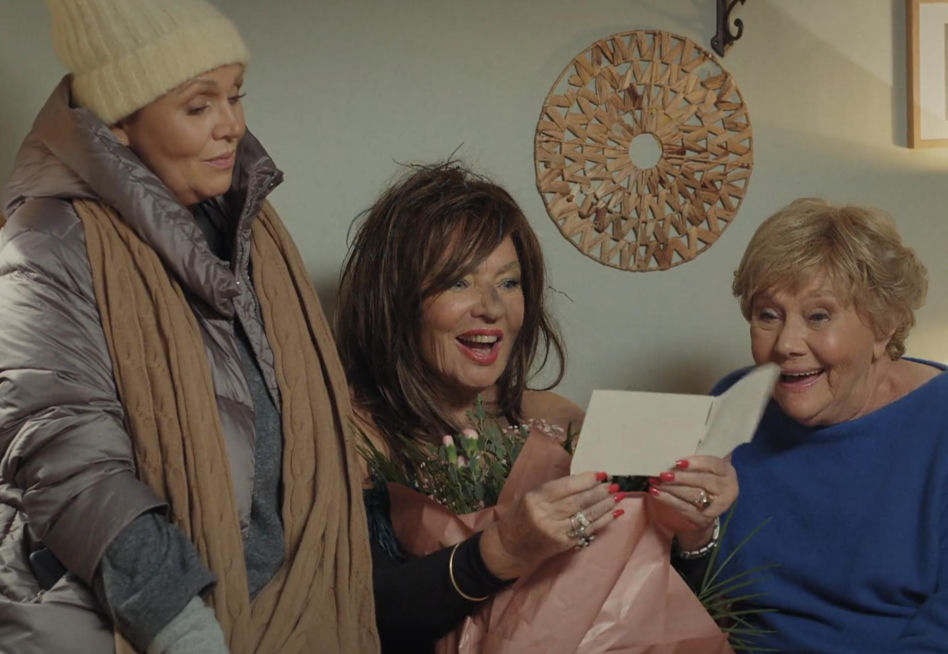 Walentynki z M jak miłość. Simona (Agnieszka Fikau-Perepeczko), Barbara (Teresa Lipowska), Marysia (Małgorzata Pieńkowska)