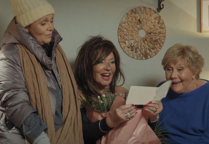 Walentynki z M jak miłość. Simona (Agnieszka Fikau-Perepeczko), Barbara (Teresa Lipowska), Marysia (Małgorzata Pieńkowska)