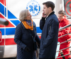 Na Wspólnej odc. 2926. Maria Zięba (Bożena Dykiel), Tomek (Krzysztof Chodorowski)