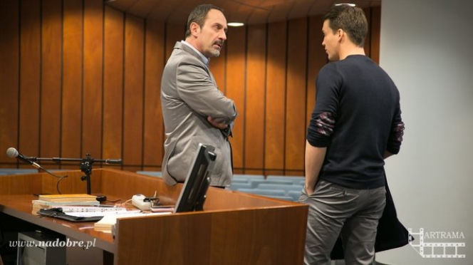 Na dobre i na złe odc. 596. Jan Stanisławski (Krzysztof Kwiatkowski), Ksawery Stanisławski (Marek Ślosarski)