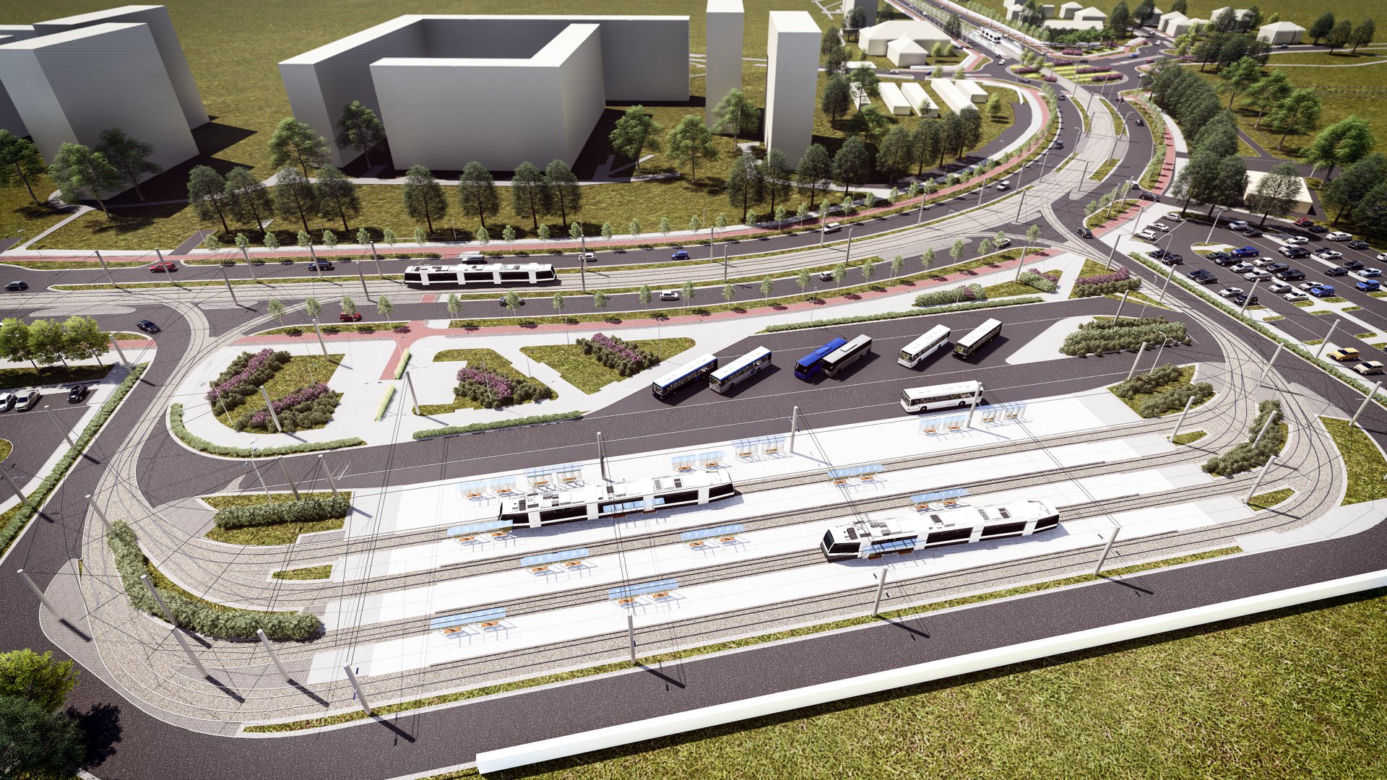 Pętla tramwajowo-autobusowa na Szafera