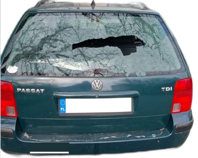 Zaparkowany samochód ostrzelany w Sokołowie Podlaskim?