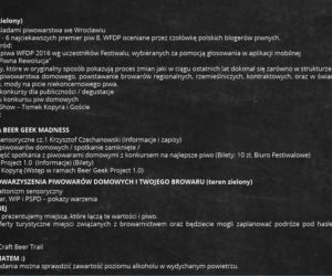 Program Wrocławskiego Festiwalu Dobrego Piwa - sobota