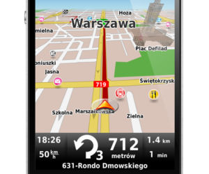 Mapa do nawigacji GPS na iPhone