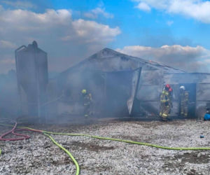 Ogromne straty po pożarze wielkiego kurnika. W środku trzymano bażanty