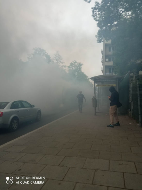 Pożar busa w Krakowie. Utrudnienia pod Jubilatem