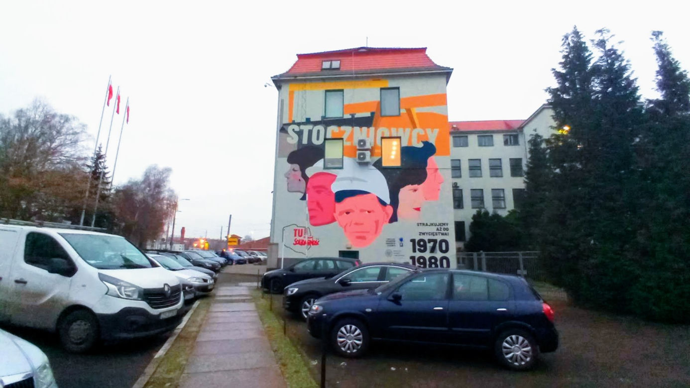 Mural na rocznicę Szczecińskiego Grudnia 1970