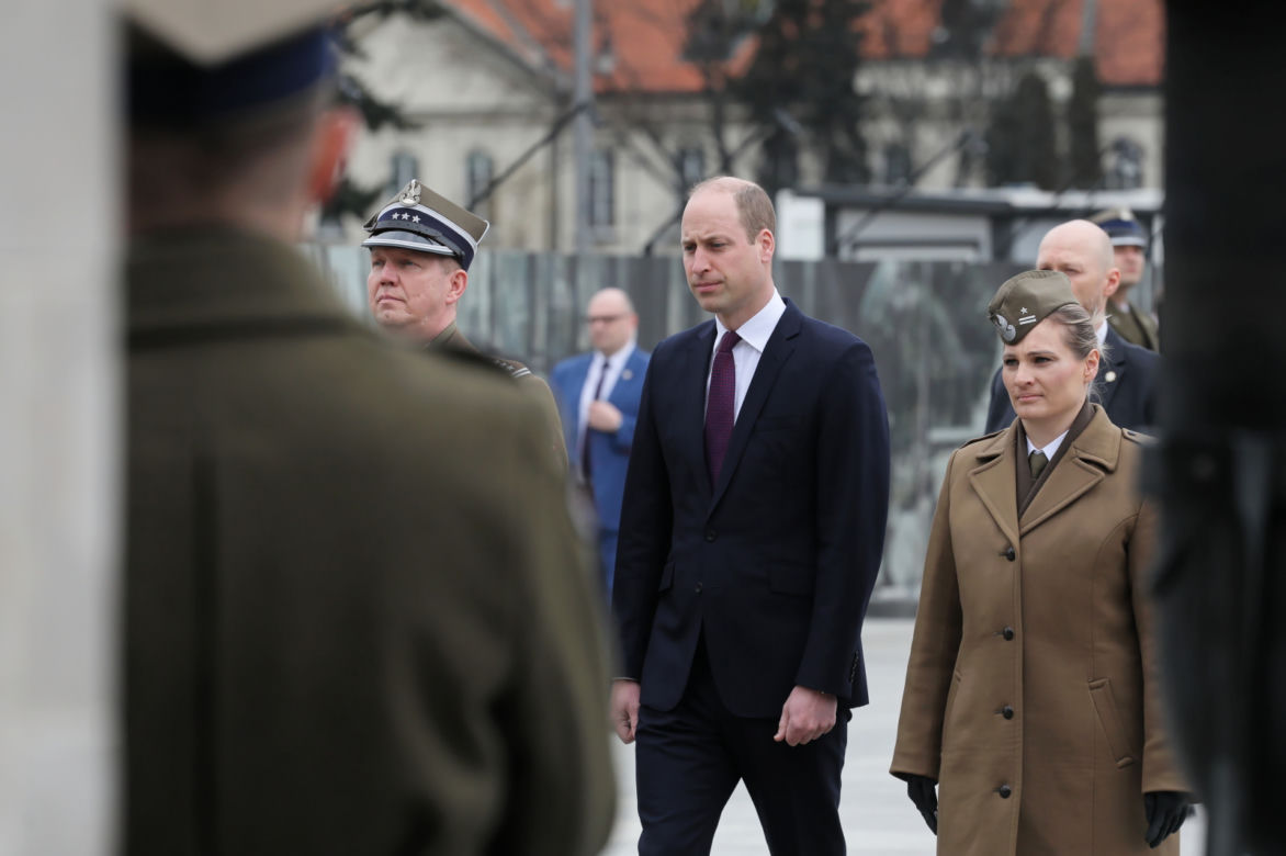 Książę William w Warszawie - drugi dzień wizyty