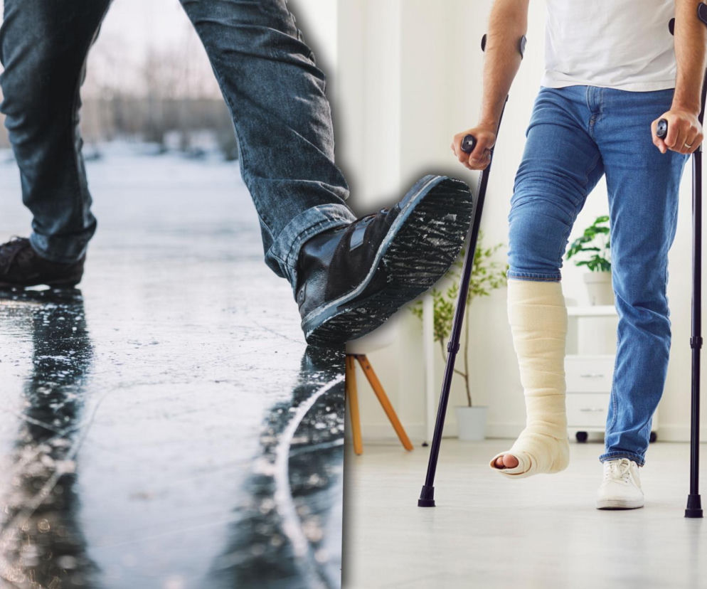 Chodniki jak lodowiska. Szpitale na Pomorzu pękają w szwach po bolesnych upadkach