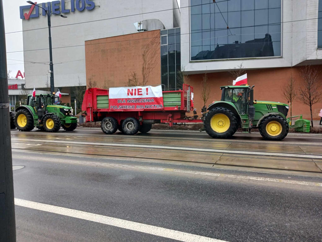 Protest rolników w Olsztynie 20 lutego