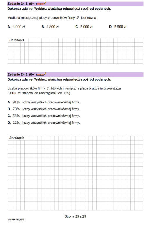Matura próbna 2023 - Matematyka., arkusze zadań