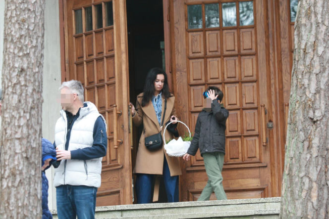 Marta Kaczyńska ze święconką