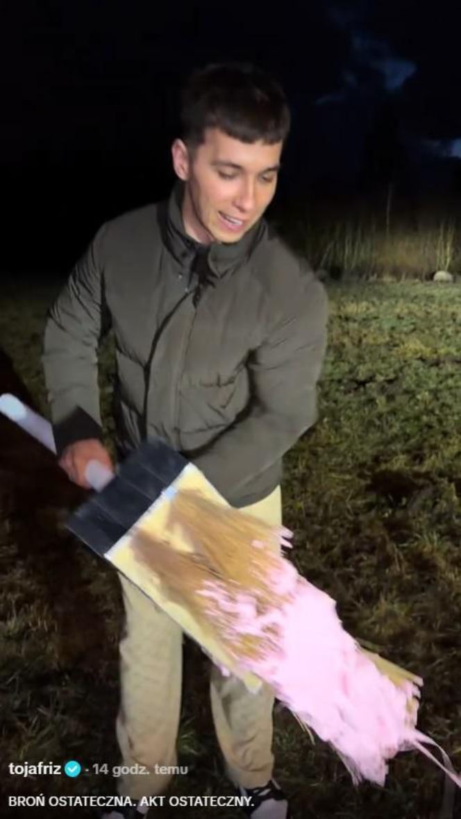 Friz z córką na straszeniu dzików