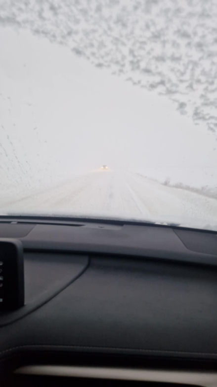 Zaśnieżone drogi w powiecie sławieńskim