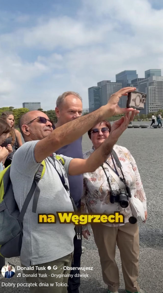 Donald Tusk biega po Tokio