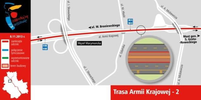 Trasa AK kolejny etap przebudowy