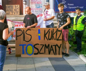 Protest w Szczecinie po przegłosowaniu ustawy Lex TVN