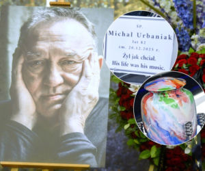 Urna jak symbol jego życia. Tak pochowano Michała Urbaniaka. Poruszające pamiątki na uroczystości